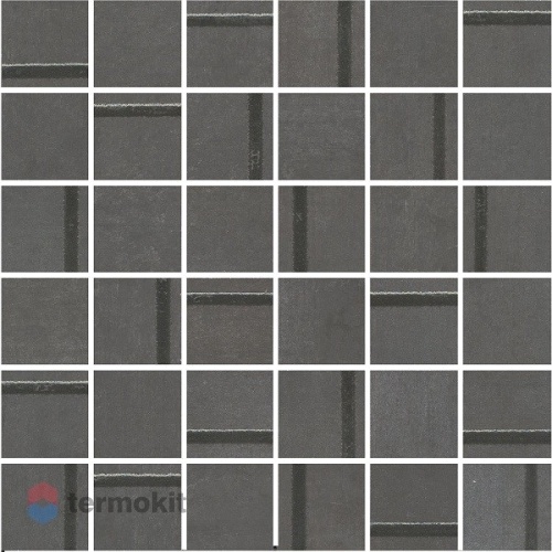 Керамическая плитка Kerama Marazzi Гварди MM13132 Декор 1 мозаичный антрацит матовый обрезной 30x30x0,9