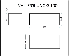 Раковина-столешница Armadi Art FLAT 100 859-100
