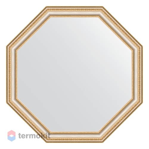 Зеркало с фацетом в багетной раме EVOFORM OCTAGON 72 золотые бусы на серебре BY 3711