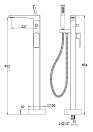 Смеситель для ванны и душа BelBagno ARLIE ARL-FMTA-CRM