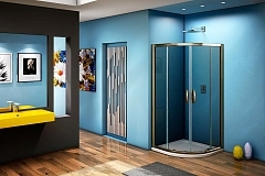 Душевой уголок Good Door Jazze 1850x1000x1000 (тонированное стекло) бронза ДЖ00037