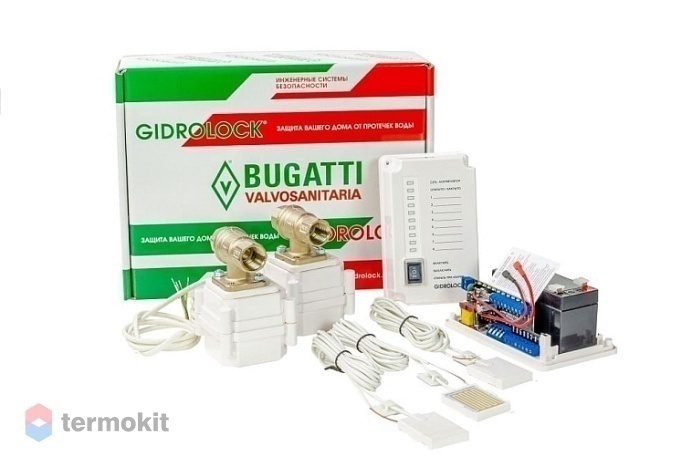 Комплект для защиты от протечек воды Gidrolock Premium BUGATTI 1/2
