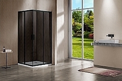 Душевой уголок Vincea Garda 1900x1100x1100 (тонированное стекло) черный VSS-1G1111CGB