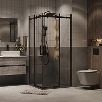 Душевой уголок Grossman Classic 1950x800x800 черный матовый 300.K33.04.8080.21.00