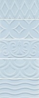 Керамическая плитка Kerama Marazzi Авеллино голубой структура mix 16015 Настенная 7,4x15