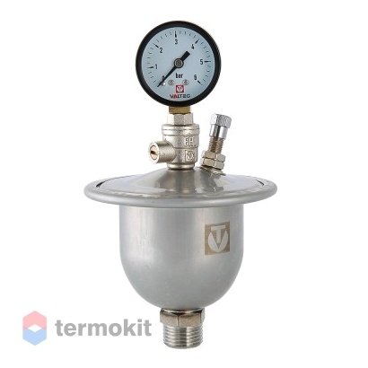 Valtec Квартирный гаситель гидроударов с манометром 1/2"