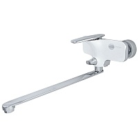 Смеситель для ванны и душа Raiber Dunis Хром/белый R1203