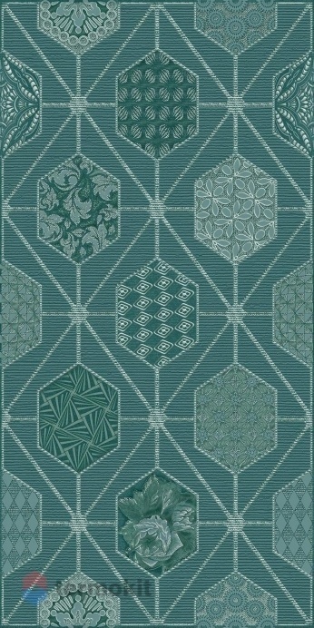 Керамическая плитка Azori Devore Indigo geometria декор 31,5х63