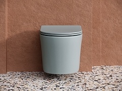Унитаз подвесной Ceramica Nova BALEARICA с сиденьем микролифт антрацит матовый CN6000MH