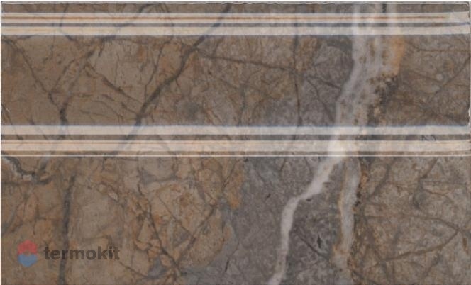 Керамическая плитка Kerama Marazzi Театро FMB023R плинтус коричневый обрезной 25x15x15