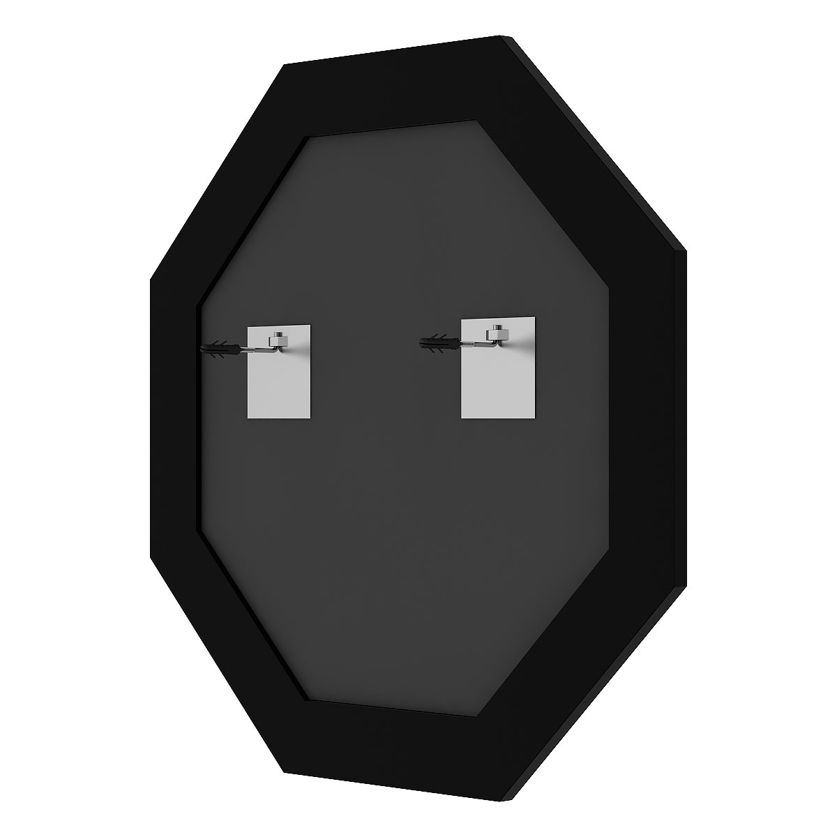 Зеркало в багетной раме EVOFORM OCTAGON 64 белая кожа с хромом BY 7440