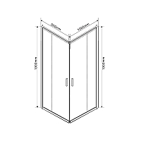 Душевой уголок Vincea Garda 1900x1000x900 хром (шиншилла) VSS-1G9010CH