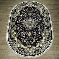 Ковёр Kitroom Анатолия 150х300 овальный синий 29521