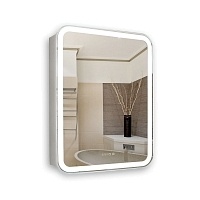 Зеркальный шкаф Silver mirrors Фиджи 50 с часами и сменой цвета LED-00002361