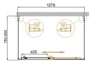 Душевой уголок Cezares Molveno 1950х1070х800 хром MOLVENO-AH-12-110/80-C-Cr-IV