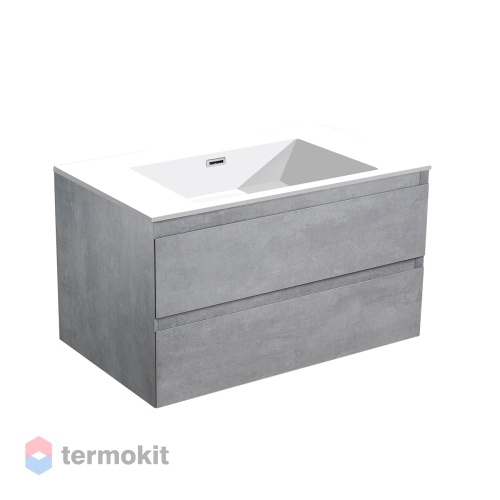 Тумба под раковину Vincea Luka 80 подвесная Cement VMC-2L800CT