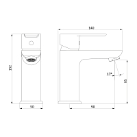 Смеситель для раковины Damixa Origin Elegance 840210000 УЦЕНЕННЫЙ