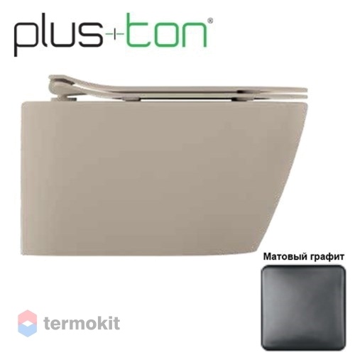 Чаша унитаза подвесного Ceramica Althea Cover графит матовый 40375#10