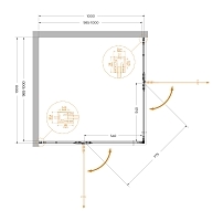 Душевой уголок Cezares Liner 1950x1000x1000 хром LINER-A-2-100-C-Cr