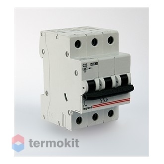 Автоматический выключатель Legrand TX3 6000 6 кА тип характеристики C 3П 230/400 В 50 А 404061