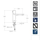 Смеситель для раковины Ramon Soler Tzar M никель 340401NC