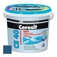 Затирка Ceresit СЕ 40/2 Aquastatic водоотталкивающая Темно-синий 88 (2 кг)