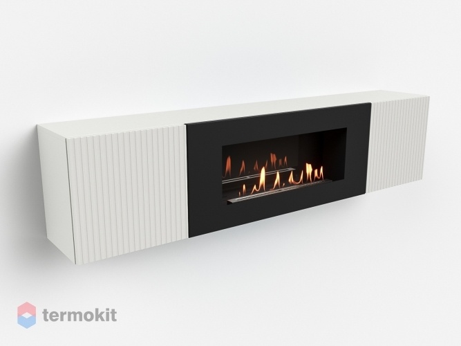 Тумба с биокамином Firelight BFP-P1700L белая