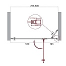 Душевая дверь BelBagno KRAFT 800х1950 хром KRAFT-B-12-60/20-C-Cr-R