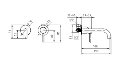 Встраиваемый смеситель для раковины Migliore FORTIS золото 31548 УЦЕНЕННЫЙ