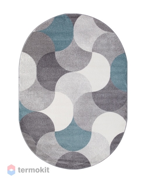 Ковёр Merinos Sofit 120x180 овальный кремовый/серый/синий 2257
