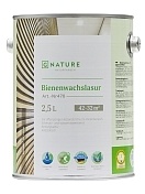 GNature 470, Bienenwachslasur Краска - лазурь для девенянных поверхностей с пчелиным воском, для внутренних работ, матовая, прозрачная база