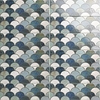 Керамическая плитка Mainzu Bellagio Escama blu настенная 10x30