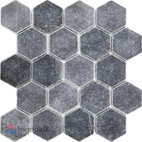 Мозаика из нат. мрамора Starmosaic Hexagon VBs Tumbled (64х74) 30,5х30,5