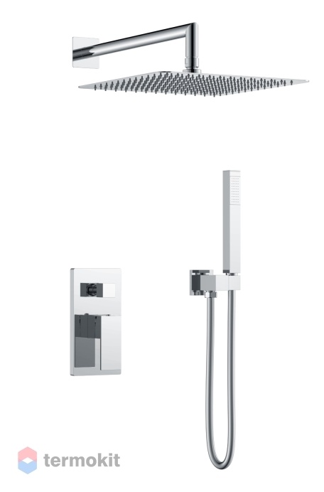 Душевой комплект скрытого монтажа Boheme QUBIC 474-3-CR