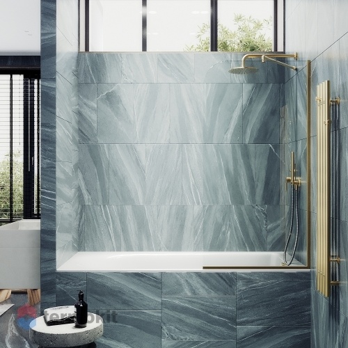 Душевая шторка Maybah Glass 800х1400 золото MGV-64-3у