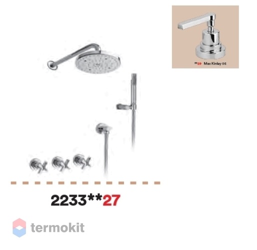 Душевой комплект скрытого монтажа Nicolazzi Mac Kinley хром 2233CR29