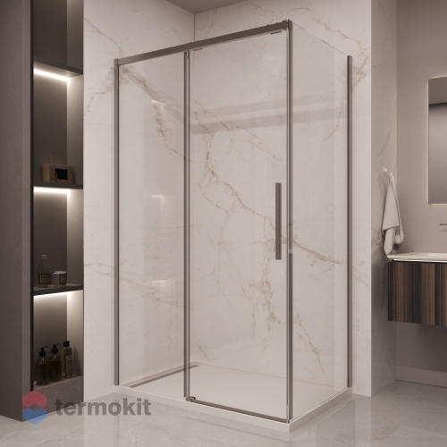 Душевой уголок Vincea Stella 2000x1400x900 вороненая сталь VSR-1ST9014CLGM