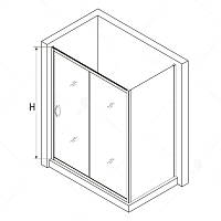 Душевой уголок RGW Passage PA-76 (PA-016 + Z-050-2) 1950x1800x1200 (матовое стекло сатинат) хром 35087682-21