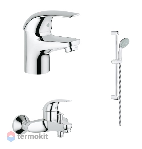 Комплект смесителей для ванной комнаты Grohe Euroeco 124428