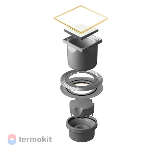 Сливной трап Pestan Confluo Standard Vertical White Glass Gold 13000167