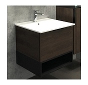 Тумба с раковиной Comforty Франкфурт 58 подвесная дуб шоколадный 00004150530