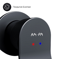 Встраиваемый смеситель для раковины AM.PM X-Joy черный F85A72622 УЦЕНЕННЫЙ
