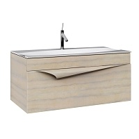 Тумба под раковину Clarberg Papyrus-wood 100 подвесная светлое дерево Pap-w.01.10/LIGHT