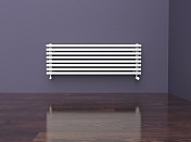 Стальные трубчатые радиаторы КЗТО QUADRUM с нижним подключением цвет белый муар