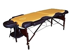 Массажный стол DFC NIRVANA Relax, дерев. коричн.ножки, цвет горчичный с коричневым TS20112_MB