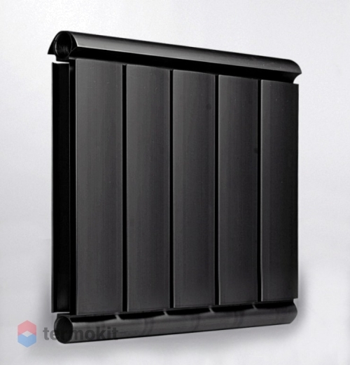 Дизайн-радиатор алюминиевый Silver 500 \ 07 секций \ с боковым подключением черный