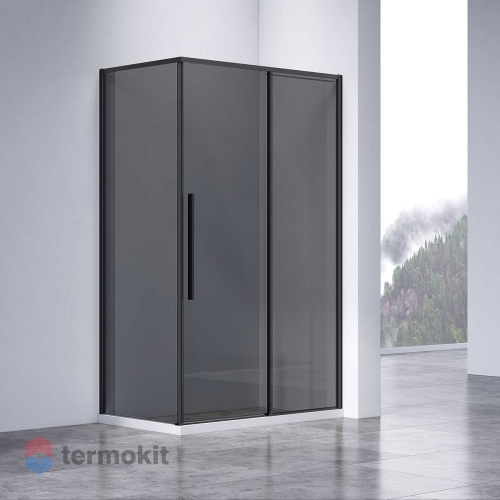 Душевой уголок Vincea Slim-N 2000x1300x800 (тонированное стекло) черный VSR-4SN8013CGB