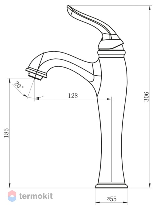 Смеситель для раковины BelBagno TIFFANI TIF-LMC-CRM