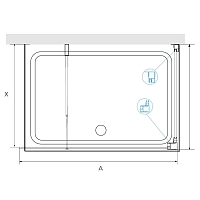 Душевой уголок RGW Walk In WA-005-1 (WA-002+Z-060-2) 1950x1000x800 хром 351005108-11
