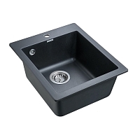 Мойка для кухни Paulmark Leer черный металлик PM104249-BLM